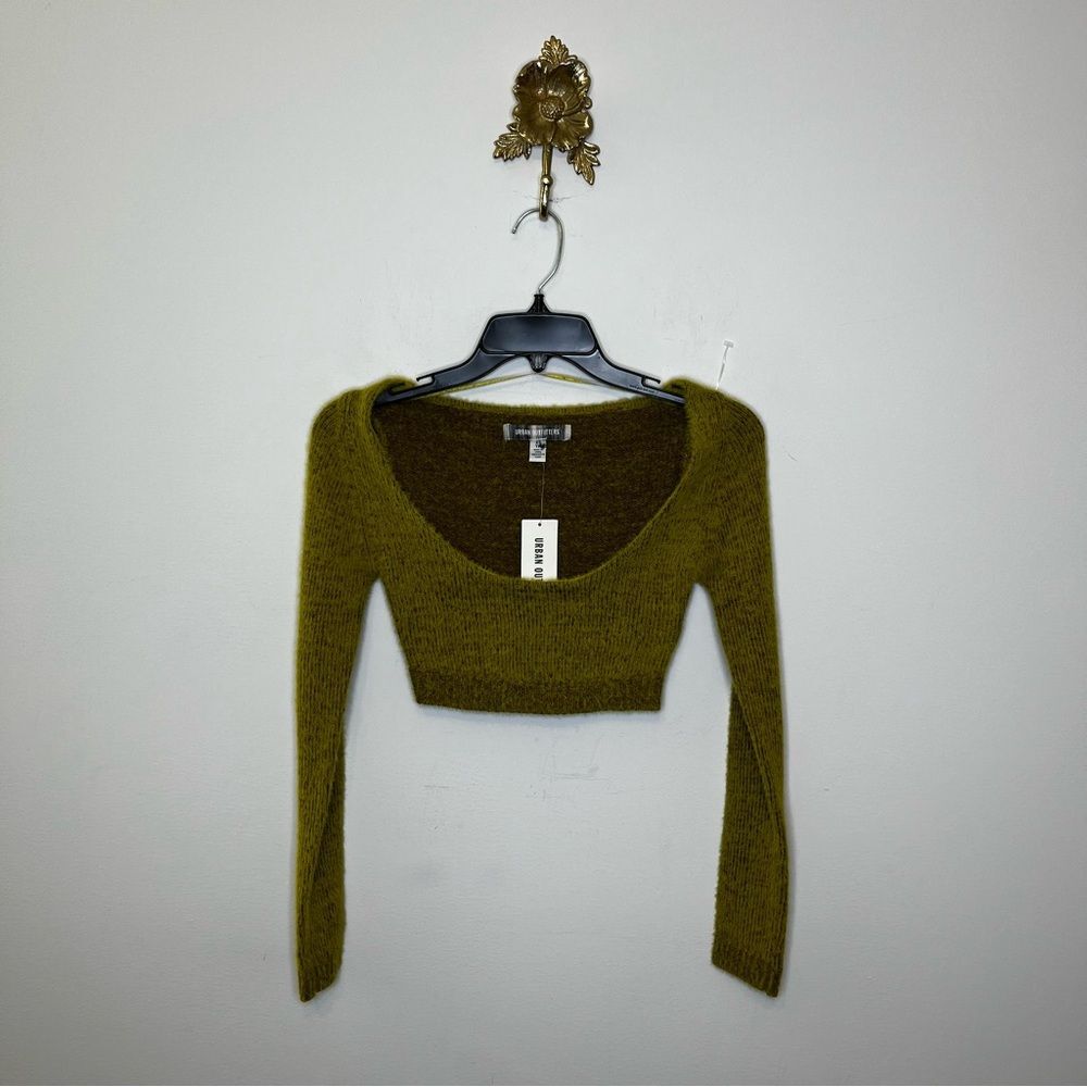 Urban Outfitters UO Rue Cropped Long Sleeve Sweater XS